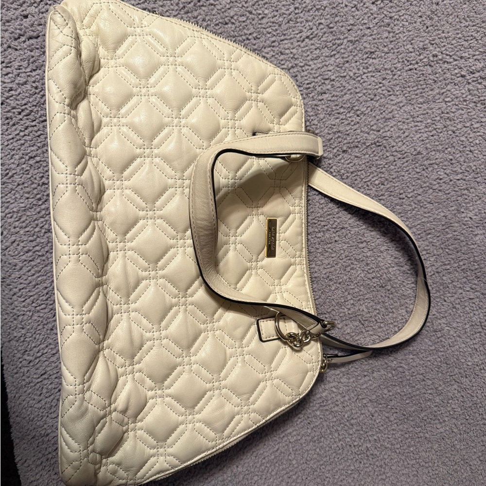 Kate Spade Cream Quilted Shoulder Bag